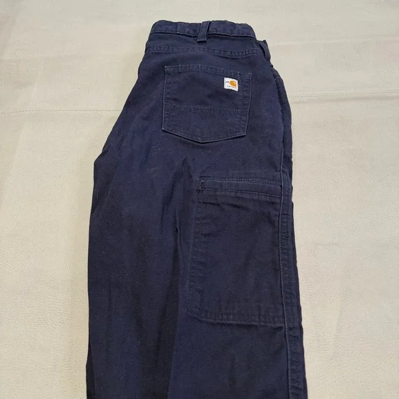 Carhartt FR Flame Fire Resistant Navy Canvas Work Pant 102689-410 Women-6359 - Picture 7 of 12